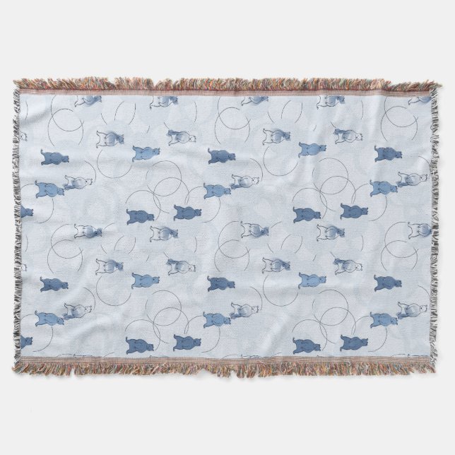 Couverture motif comportant un ours gris (Devant)