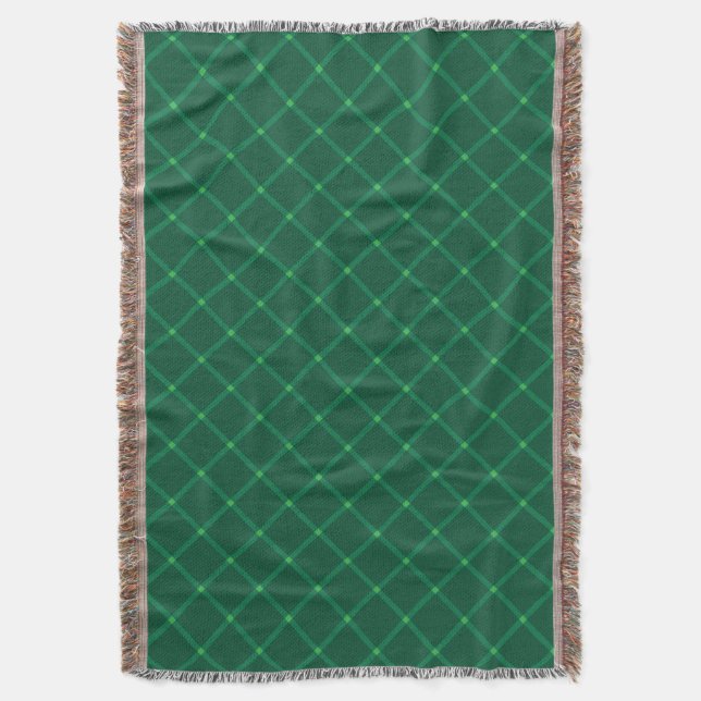 Couverture Motif contemporain en plaid vert foncé (devant Vertical)