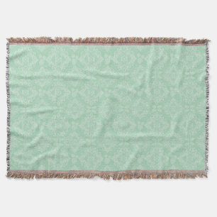 Couverture Motif damassé vert