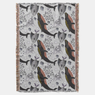 Couverture Motif d'animaux aquatiques vie sous-marine océan