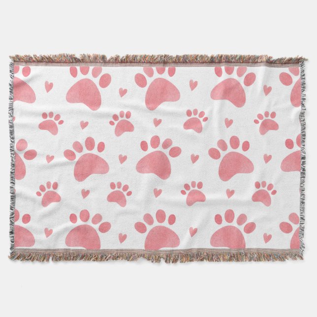 Couverture Motif d'aquarelle Cat Paws (Devant)