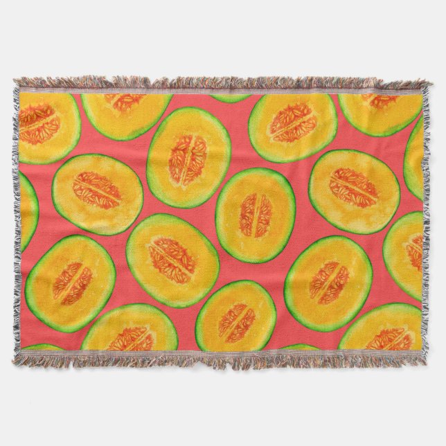 Couverture Motif d'aquarelle de tranches de melon (Devant)