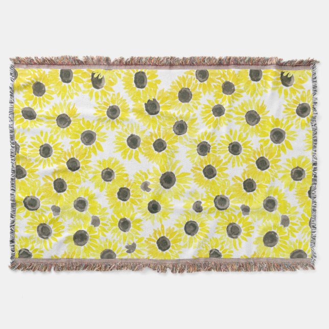 Couverture Motif d'aquarelle des tournesols (Devant)
