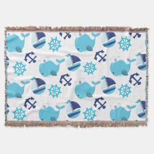 Couverture Motif De Baleines, Beaux Baleines, Baleines Bleues
