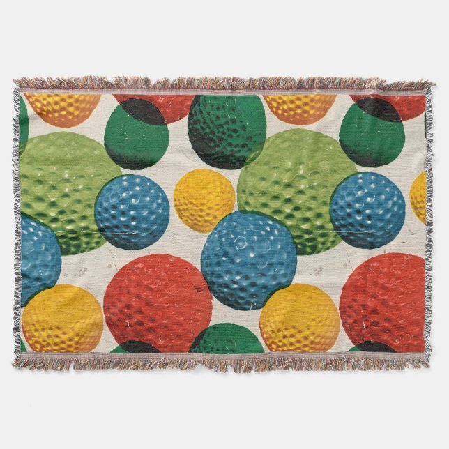 Couverture Motif de balle de golf coloré (Devant)