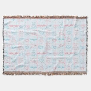 Couverture motif de bébé avec l'ours de nounours
