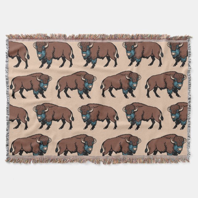 Couverture Motif de bison de Buffalo (Devant)