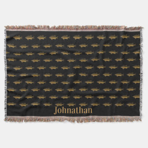 Couverture Motif de black bass sur fond noir
