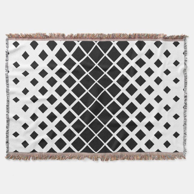 Couverture Motif de blocs de Carré de dissolution noir modern (Devant)