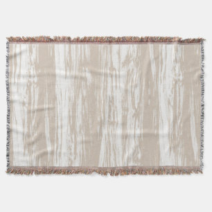 Couverture Motif de bois de flottage - taupe bronzage et