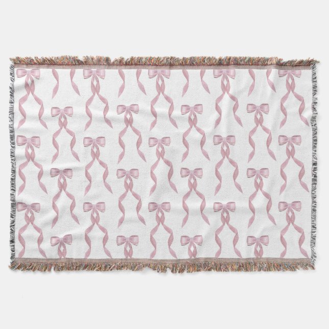 Couverture Motif de Bow rose Aquarelle (Devant)