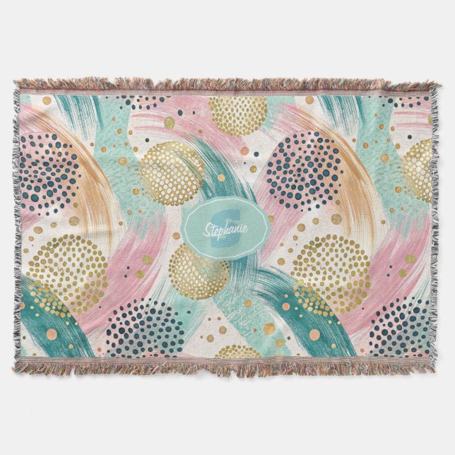 Couverture Motif de brosse et de point Abstrait - Accents Gol (Devant)