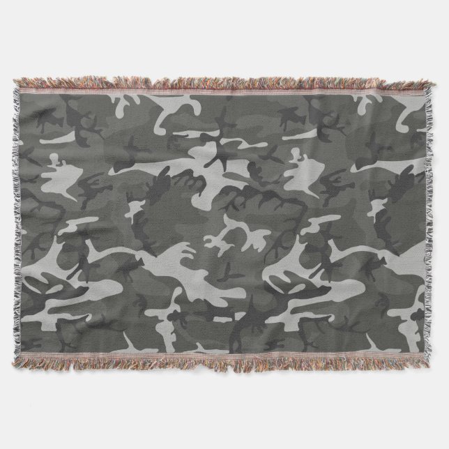 Couverture Motif de Camouflage gris, Motif militaire, Armée (Devant)