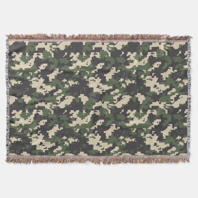 Couverture Motif de camouflage numérique vert (Devant)