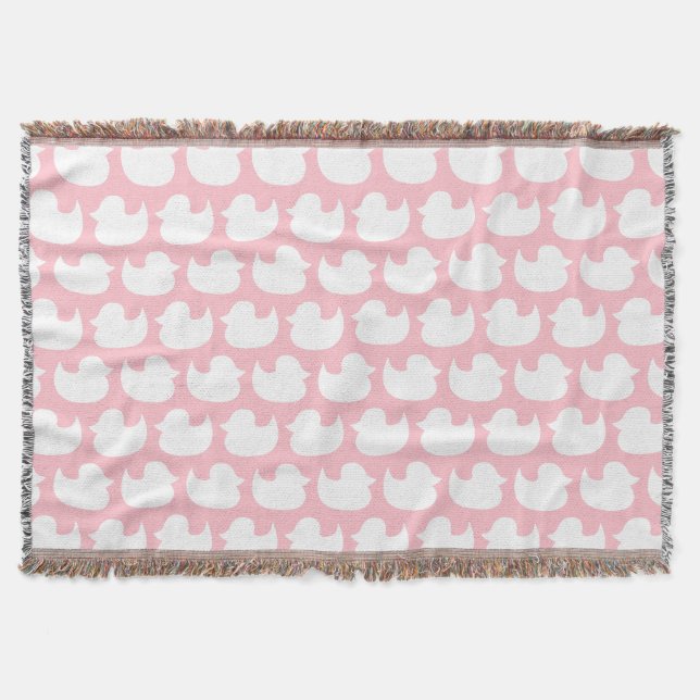 Couverture Motif de canard rose et blanc (Devant)