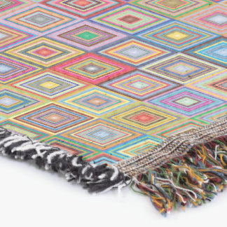 Couverture Motif de carreaux géométriques rétro