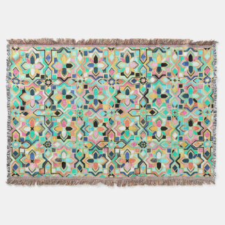 Couverture Motif de carrelage marocain doré
