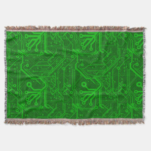 Couverture Motif de carte électronique de vert