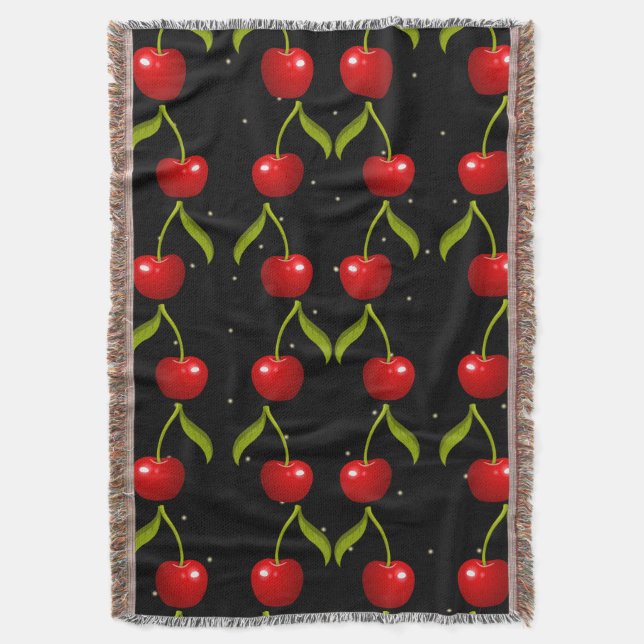 Couverture Motif de cerises brillantes (devant Vertical)