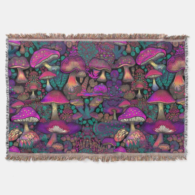 Couverture Motif de champignon psychédélique Trippy (Devant)
