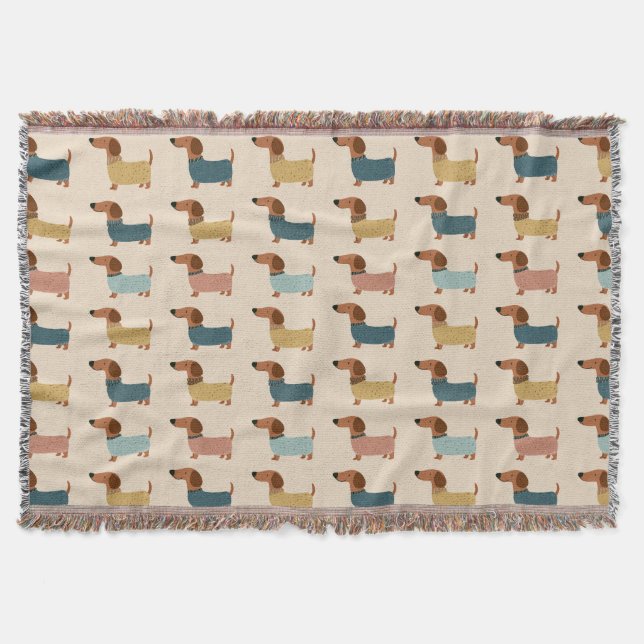 Couverture Motif de chandail confortable pour teckel (Devant)
