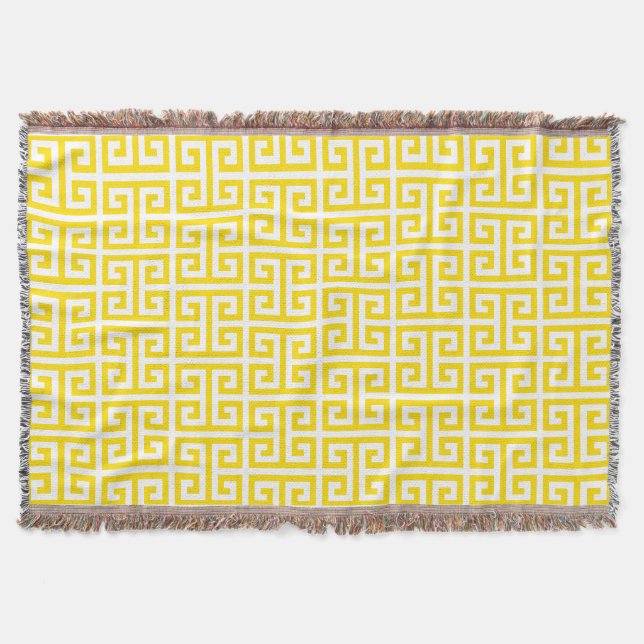Couverture Motif de clé grecque jaune doré (Devant)