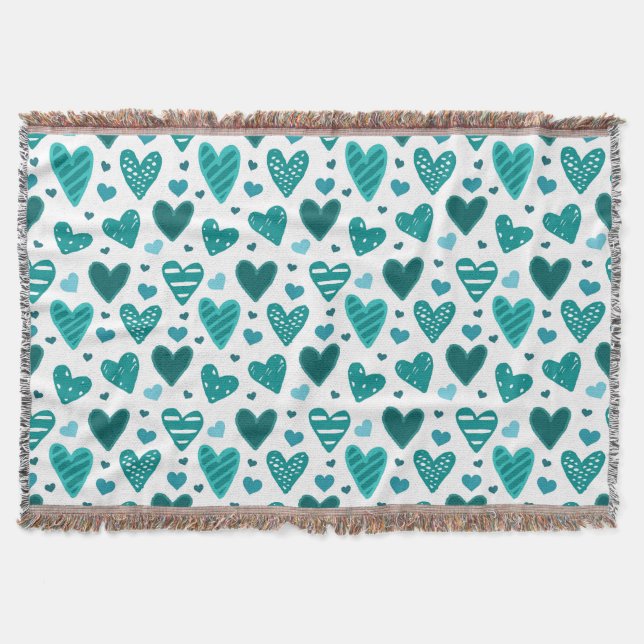 COUVERTURE MOTIF DE COEUR (Devant)