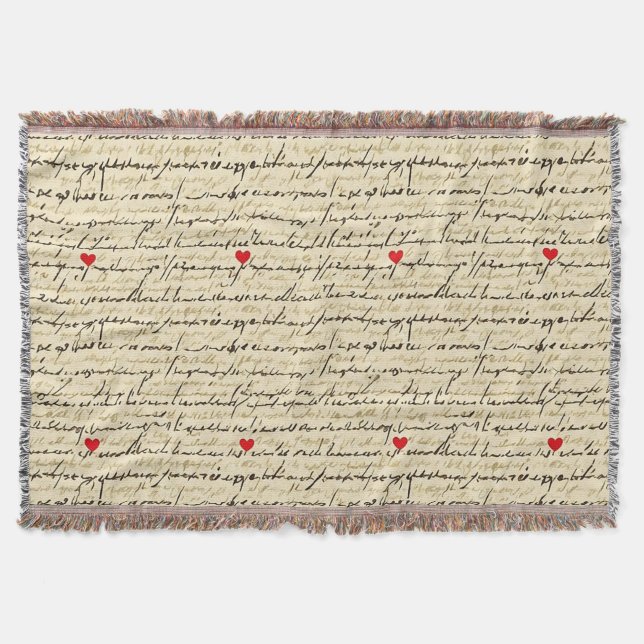 Couverture Motif de cœur moderne avec arrière-plan en script  (Devant)