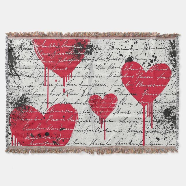 Couverture Motif de cœur moderne avec fond de script (1) (Devant)