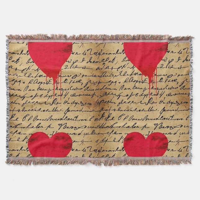 Couverture Motif de cœur moderne avec fond de script (3) (Devant)