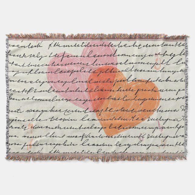 Couverture Motif de cœur moderne avec fond de script (8) (Devant)