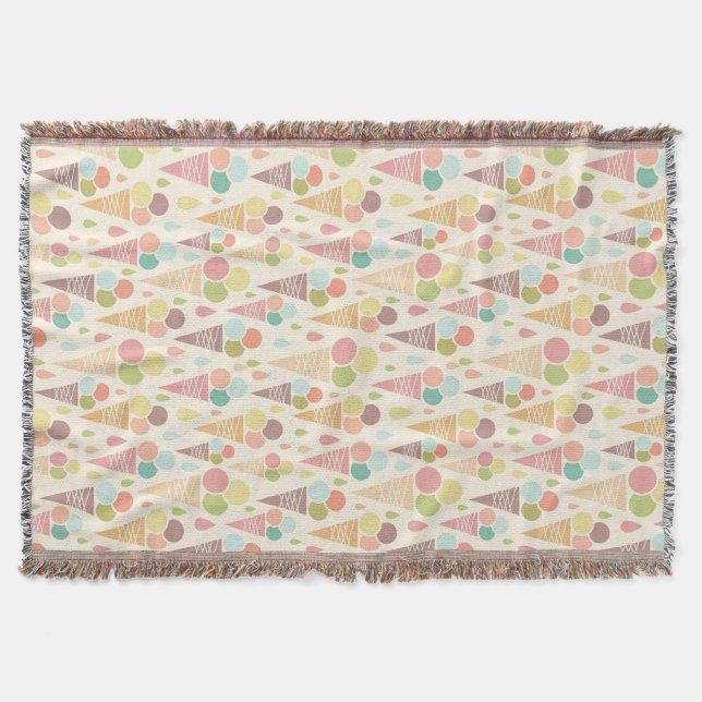Couverture Motif de cornets de crème glacée (Devant)
