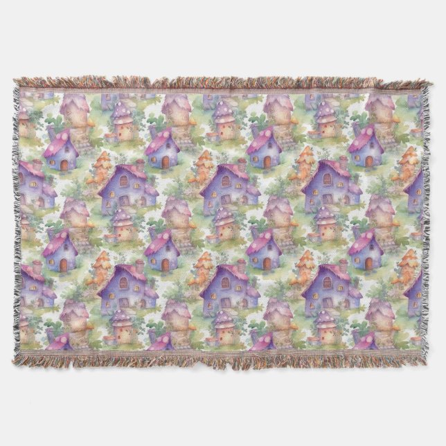 Couverture Motif de cottage champignon fantaisiste (7) (Devant)