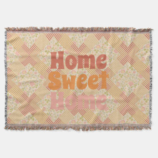 Couverture Motif de courte de patchwork floral automnal Cotta