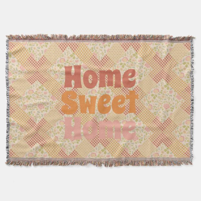 Couverture Motif de courte de patchwork floral automnal Cotta (Devant)