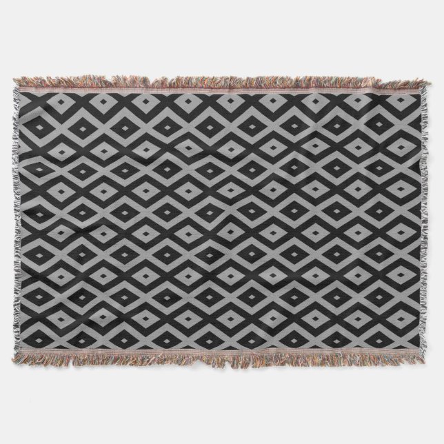 Couverture Motif de diamants gris et noir (Devant)
