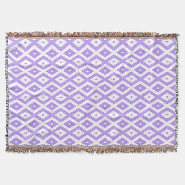 Couverture Motif de diamants violet et blanc (Devant)