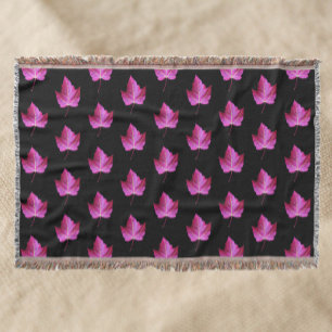 Couverture Motif de feuille d'érable rouge d'automne sur fond