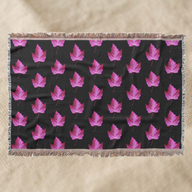 Couverture Motif de feuille d'érable rouge d'automne sur fond (In Situ)