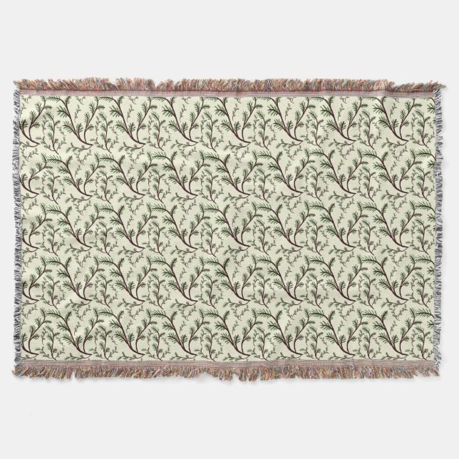 Couverture Motif de feuilles de forêt sans couture Botanique  (Devant)