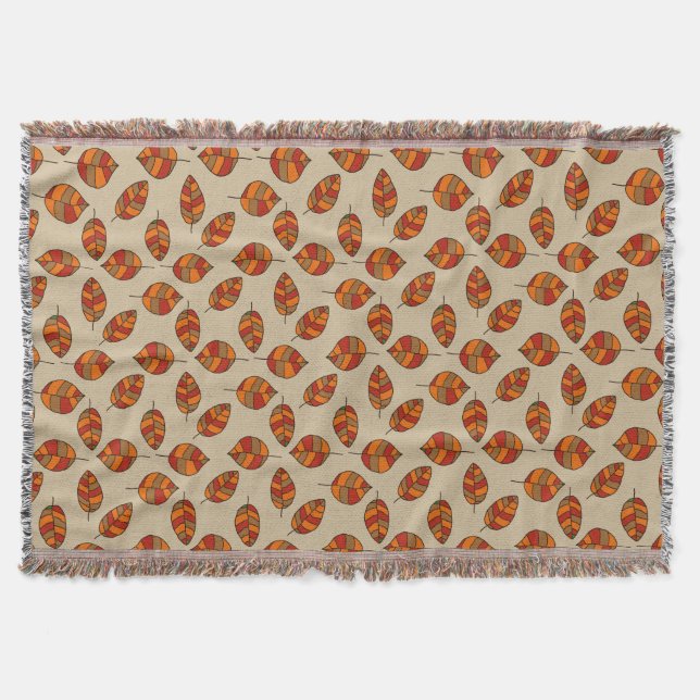Couverture Motif de feuilles rouges d'automne (Devant)