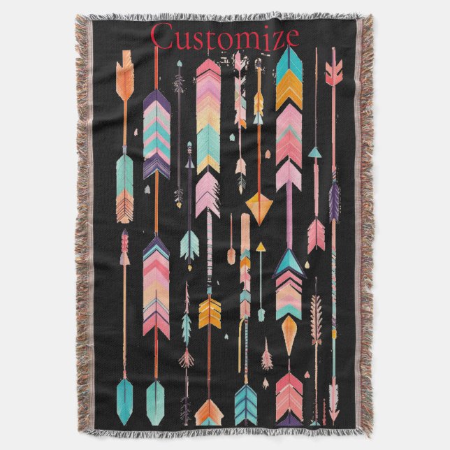 Couverture Motif de flèche multicolore Thunder_Cove (devant Vertical)