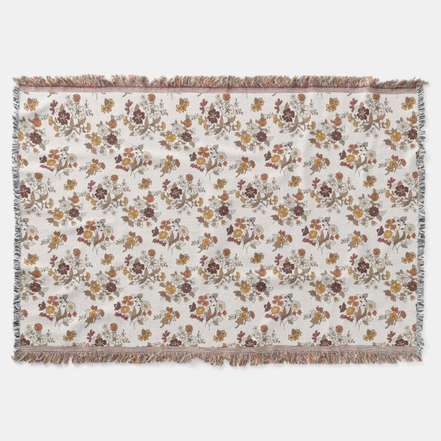 Couverture Motif de fleurs de Boho rétro (Devant)