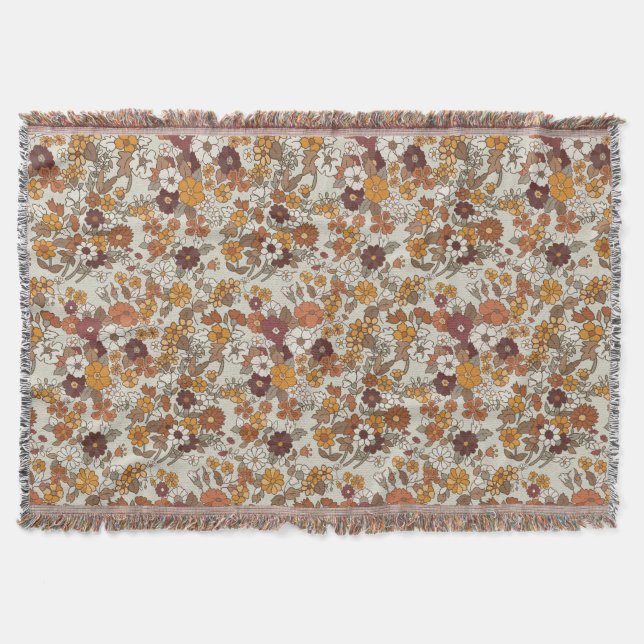 Couverture Motif de fleurs de Boho rétro (Devant)