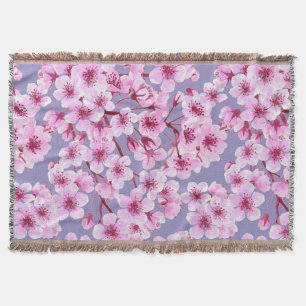 Couverture Motif de fleurs de cerisiers