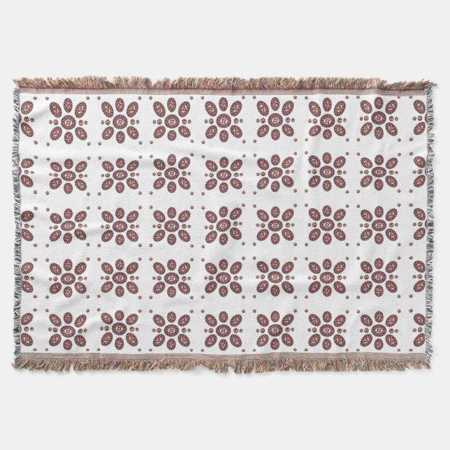 Couverture Motif de fleurs Mandala (Devant)