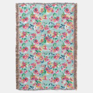 Couverture Motif de fleurs peint