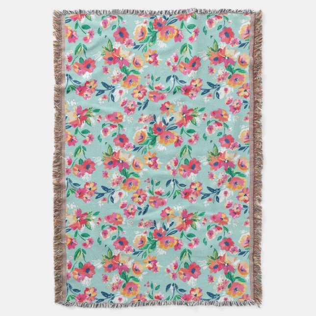 Couverture Motif de fleurs peint (devant Vertical)