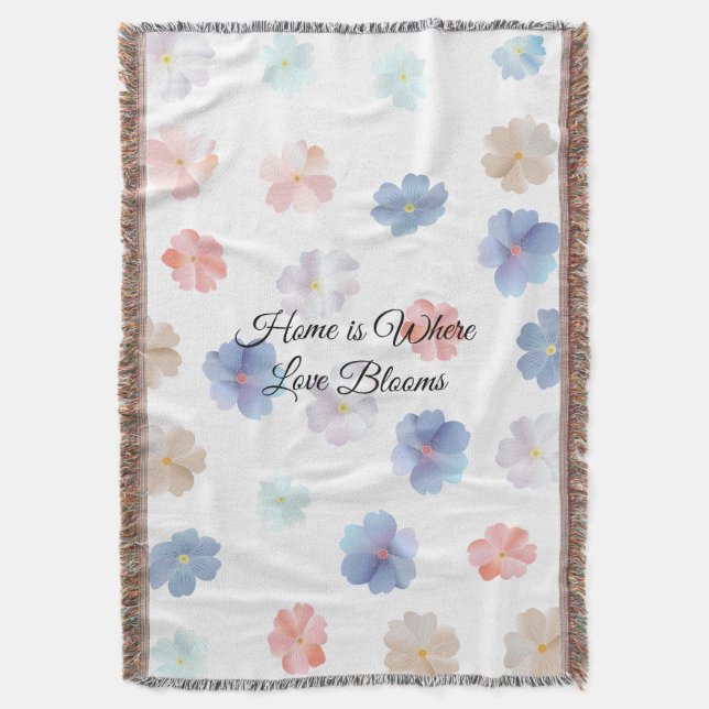 Couverture Motif de fleurs sauvages pastel doux (devant Vertical)