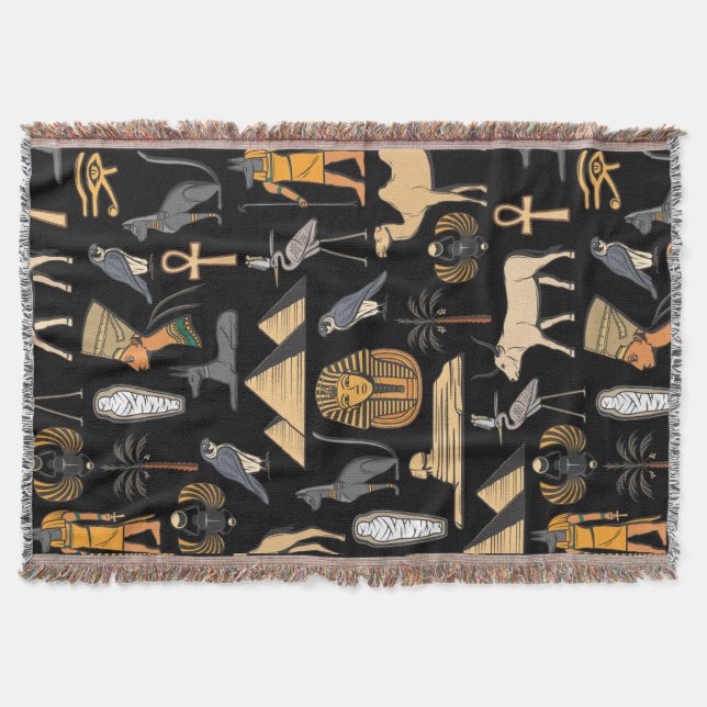 Couverture  Motif de fond de symbole hiéroglyphique égyptien  (Devant)